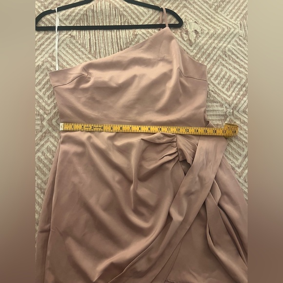 Lulu's Light Pink One-Shoulder Dress - Picture 5 of 6